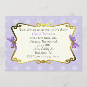 Elegant Lavender baby shower invitation