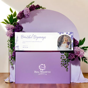Elegant Lavender Beautiful Beginnings with Custom Banner