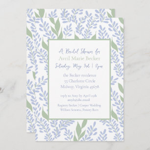 Elegant Lavender Botanical Bridal Shower  Invitation