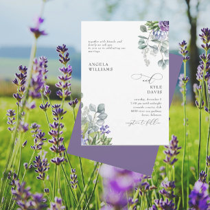 Elegant Lavender Botanical Wedding II Invitation