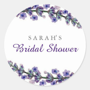 Elegant Lavender Bridal Shower Sticker