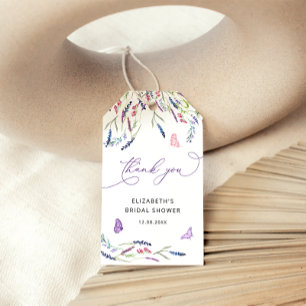 Elegant Lavender Bridal Shower Thank you  Gift Tag