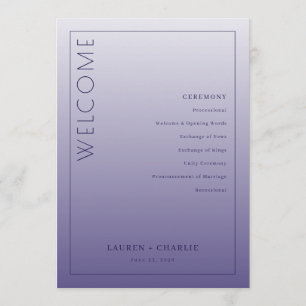Elegant Lavender Ceremony Program