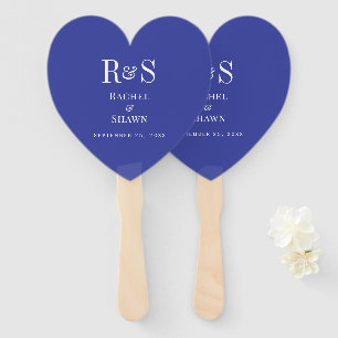 Elegant Lavender Chic Modern Monogram Wedding Hand Fan