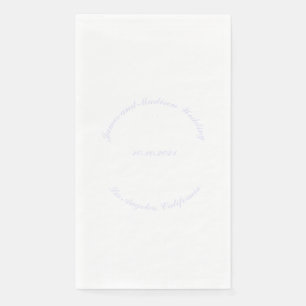 Elegant lavender custom script name date wedding  napkin