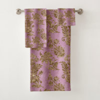 Elegant Lavender Damask Pretty Bathroom