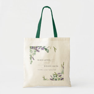 Elegant Lavender Eucalyptus Leafy Foliage Wedding Tote Bag