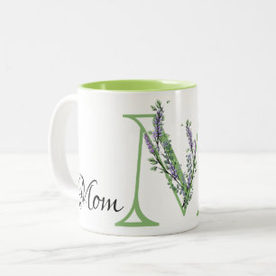 Elegant Lavender Eucalyptus Mum Two-Tone Coffee Mug
