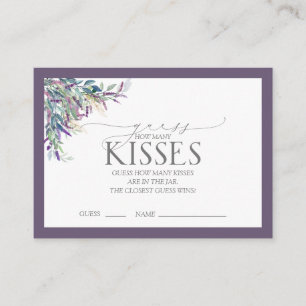 Elegant Lavender Floral Bridal Shower Game Enclosure Card