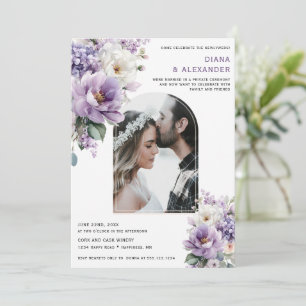 Elegant Lavender Floral Reception Only   Invitation