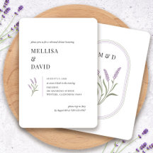 Elegant Lavender Floral Rehearsal Dinner