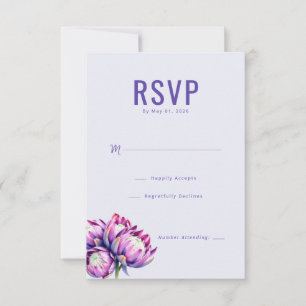 Elegant Lavender Floral RSVP Card