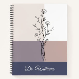 Elegant Lavender Floral Teacher Appreciation Notebook