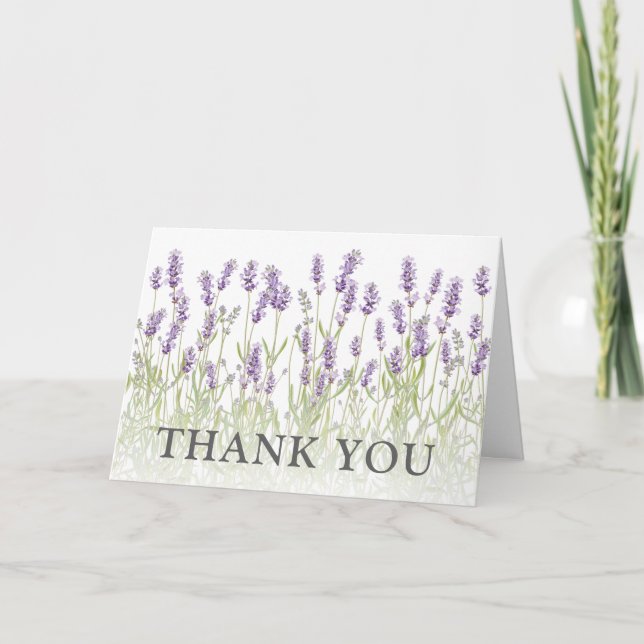 Elegant Lavender Floral Thank You (Front)