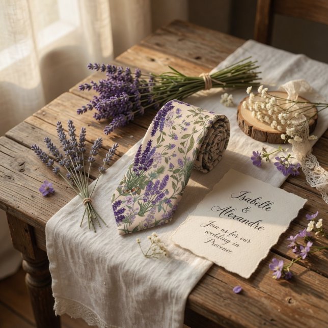 Elegant Lavender Floral  Tie (Creator Uploaded)