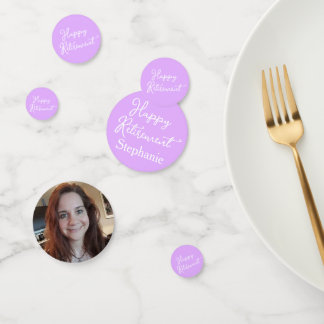 Elegant Lavender Happy Retirement Party Confetti