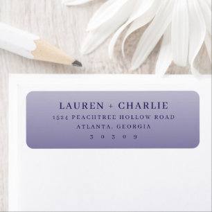 Elegant Lavender Minimalist Return Address Label