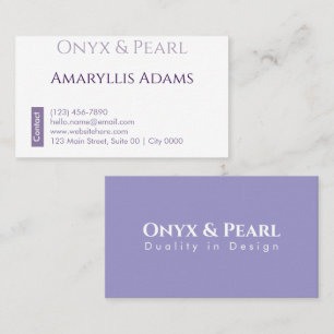 Elegant Lavender Minimalist Timeless Jewellery Cal Business Card