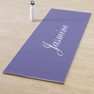 Elegant Lavender Personalised Name Yoga Mat