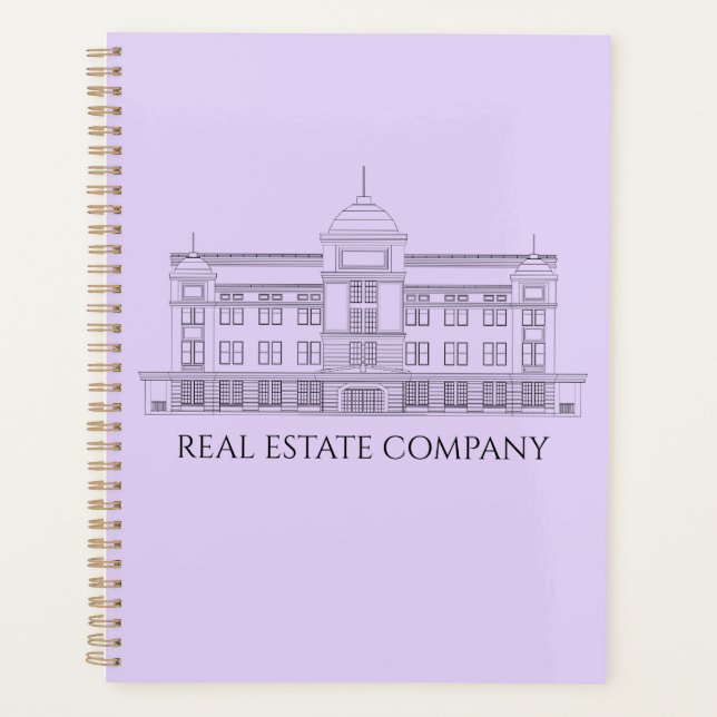 Elegant Lavender Planner with Architectural Design (Front)