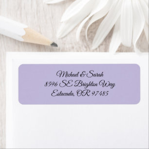 Elegant Lavender Purple Address Return Address Label