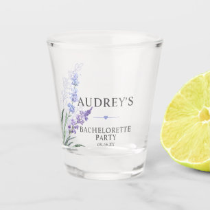 Elegant Lavender Purple Bachelorette Party  Shot Glass