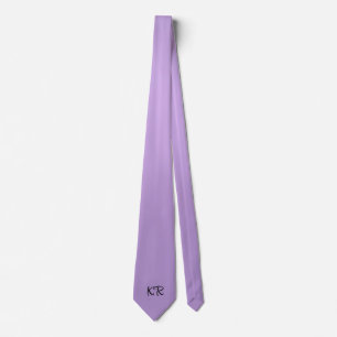 Elegant Lavender Purple Classic Monogram Initials Tie