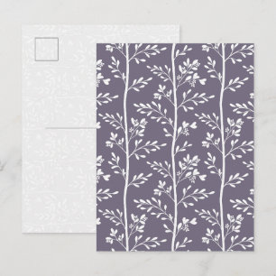Elegant Lavender Purple Floral Art Postcard