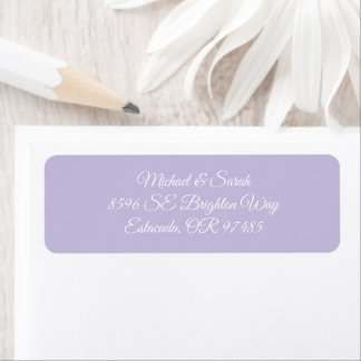 Elegant Lavender Purple Return Address Label