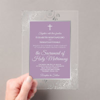 Elegant Lavender Purple & Silver Catholic Wedding