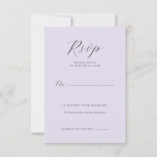 Elegant Lavender RSVP Card