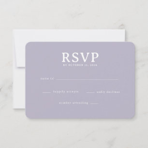 Elegant Lavender RSVP Card