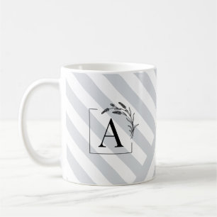 Elegant Lavender Sprigs Monogram Mug