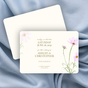 Elegant Lavender Spring Wildflower Wedding Save The Date