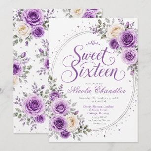 Elegant Lavender Sweet 16 Invitation