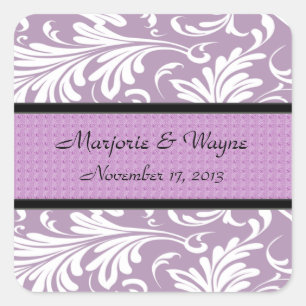 ELEGANT LAVENDER-SWIRL  ENVELOPE SEALS
