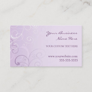 Elegant Lavender Swirls Business Cards