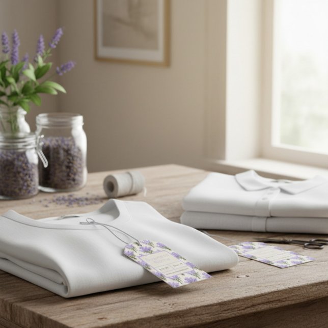 Elegant Lavender-Themed Price Tag with QR Code (Creator Uploaded)