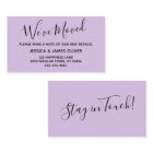 Elegant, Lavender Typography "We've Moved" Card