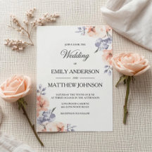 Elegant Lavender Watercolor Wedding Invitation