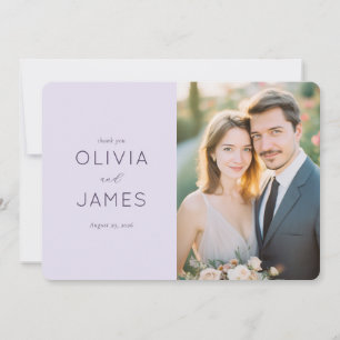 Elegant Lavender Wedding Gratitude Thank You Card