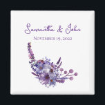 Elegant Lavender Wedding Guest Favour Magnet<br><div class="desc">This small magnet is created as a gift to your guests and a reminder of this special day.</div>