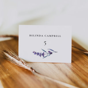 Elegant Lavender Wedding Guest Place Card