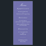 Elegant Lavender Wedding Menu<br><div class="desc">Elegant Lavender Wedding Menu, please personalise as required using the online Personalisation template before ordering. Once you have entered your wording onto the Personalisation template, should you find that you need to adjust the positioning of the text then please use the "Customise further" option to "Edit using the Design Tool"...</div>