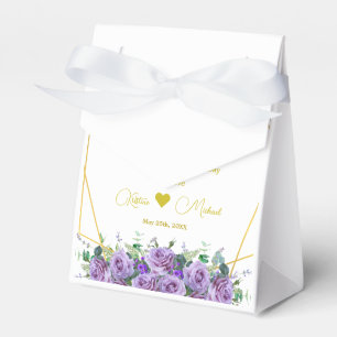 Elegant Lavender Wildflower Custom Favour Box