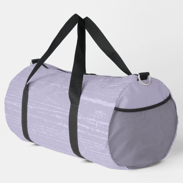 Elegant Lavender Wood Grain Duffle Bag (Right Corner)