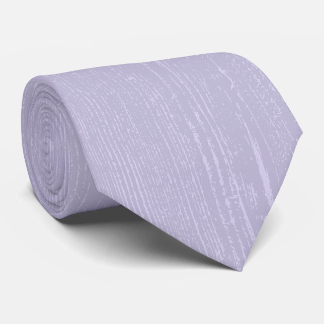 Elegant Lavender Wood Grain Tie (Rolled)