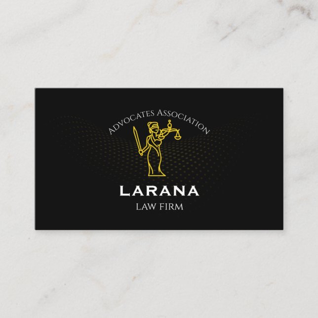 Elegant Law & Justice Business Card | Attorney (Front)