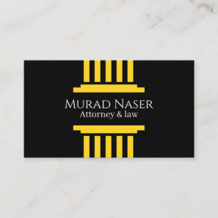 Elegant Law & Justice Business Card Lawyer