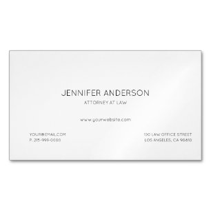 Elegant Law Office Logo   Attorney & Legal  Magnetic Business Card